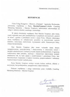 Referencje - Usługi Ksiegowo Biurowe CHAŁUPKA